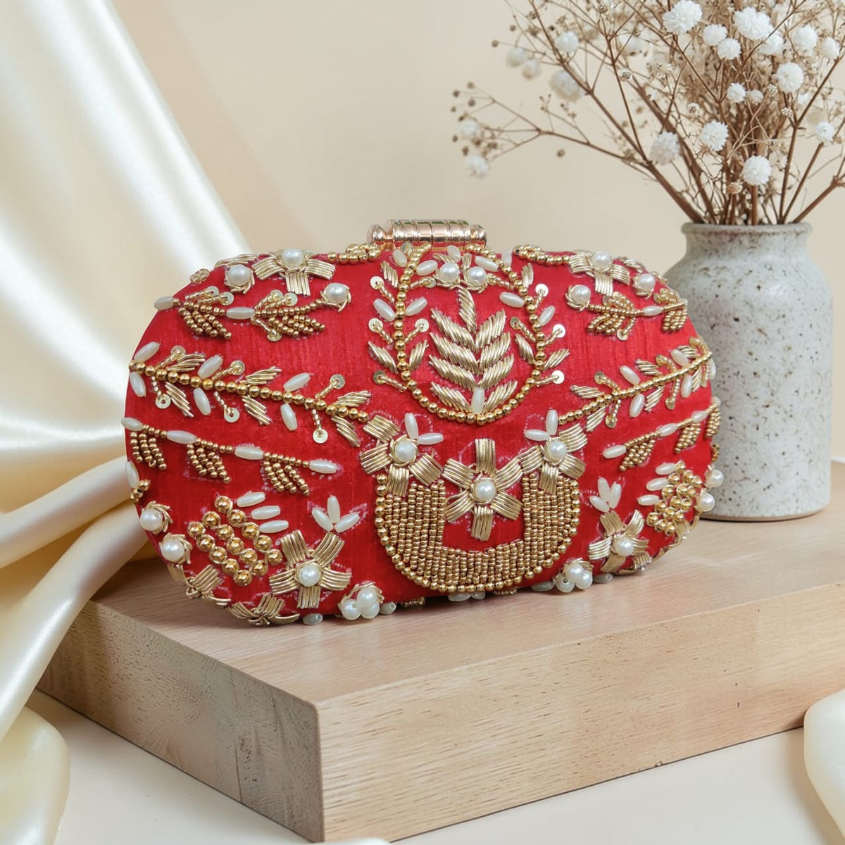 VRPS Embroidered Clutch | Handcrafted Ethnic Bag | SWIS-4407 | Additional Angle