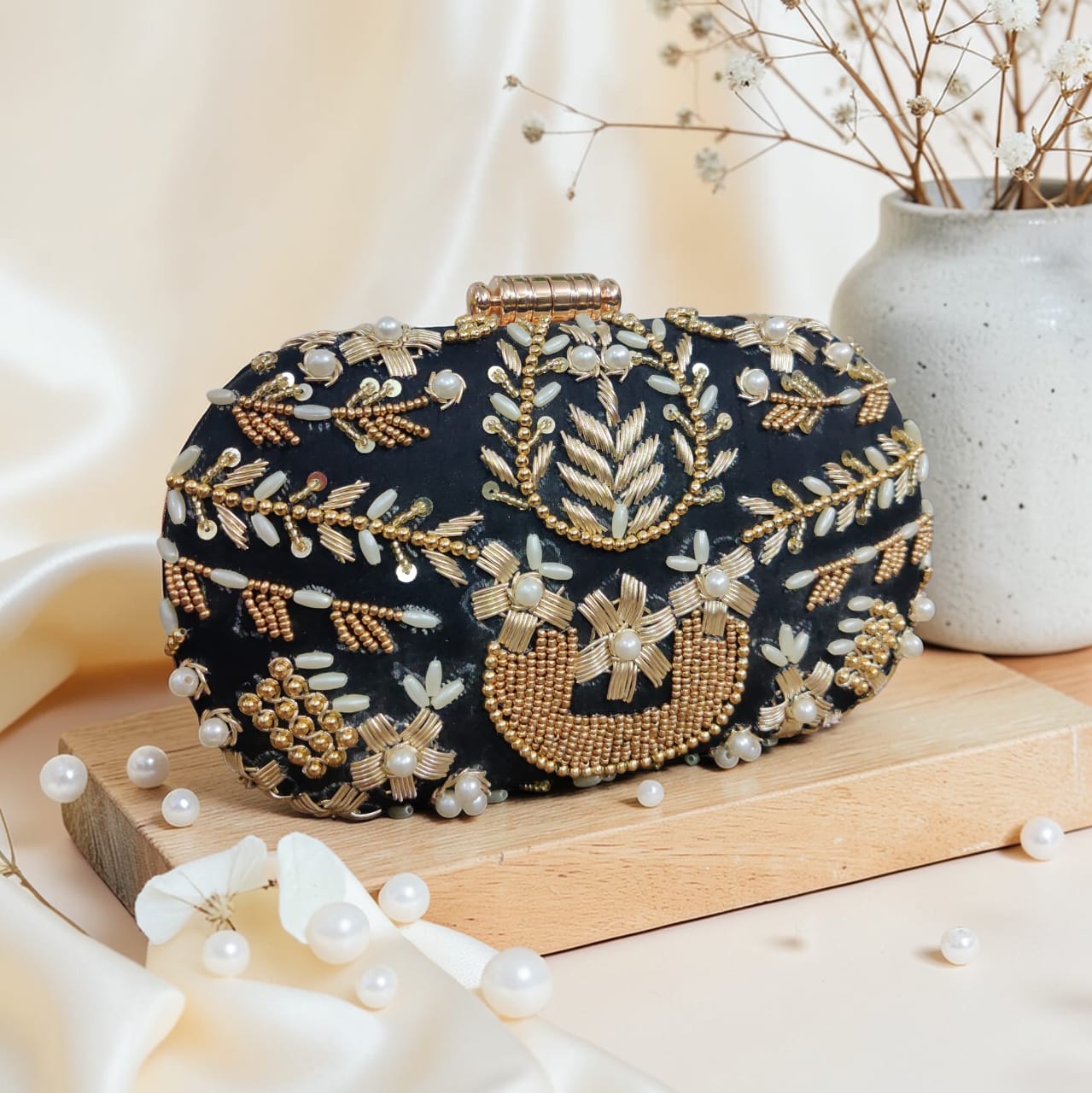 VRPS Embroidered Clutch | Handcrafted Ethnic Bag | SWIS-4410