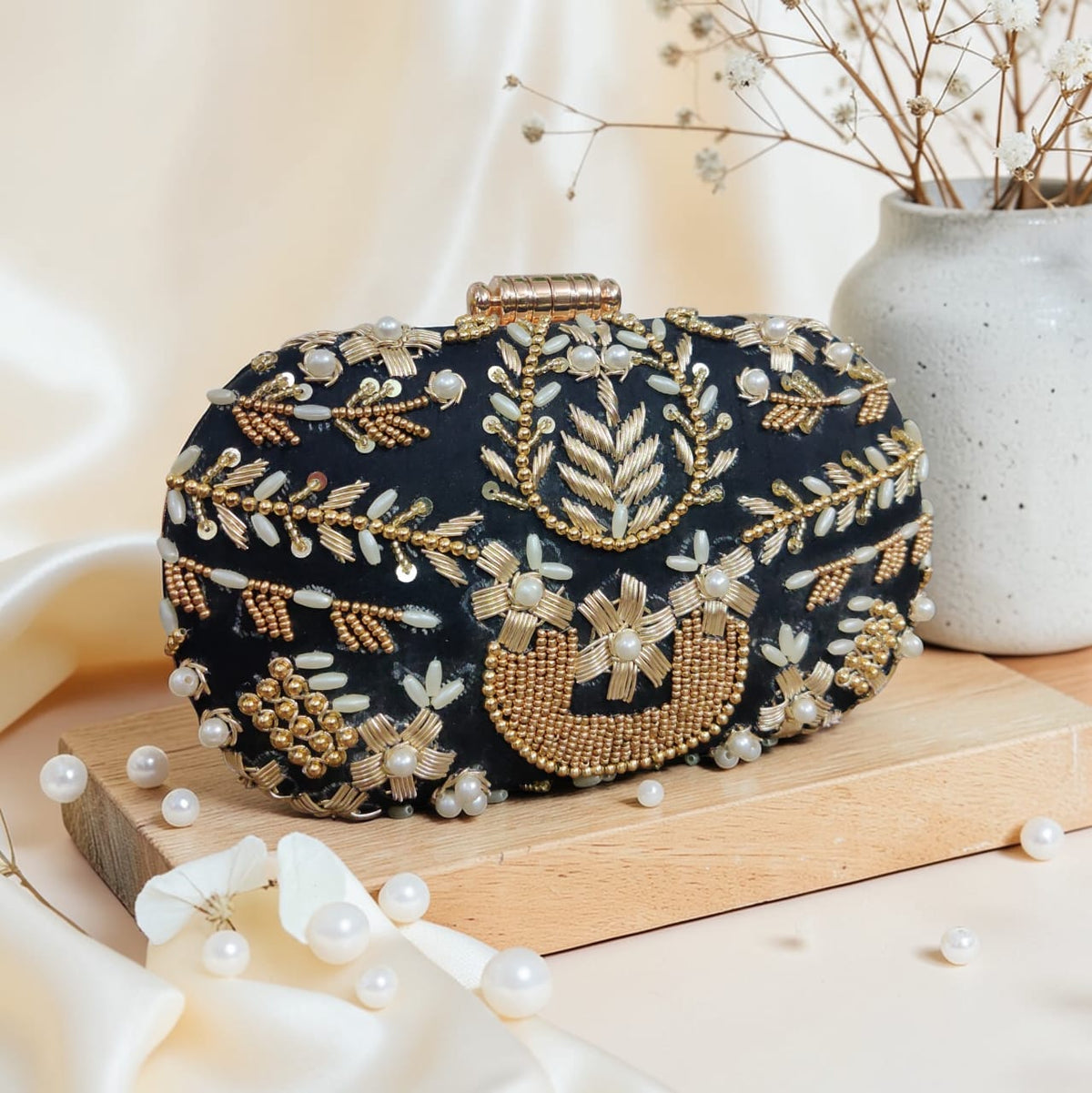 VRPS Embroidered Clutch | Handcrafted Ethnic Bag | SWIS-4410 | Additional Angle