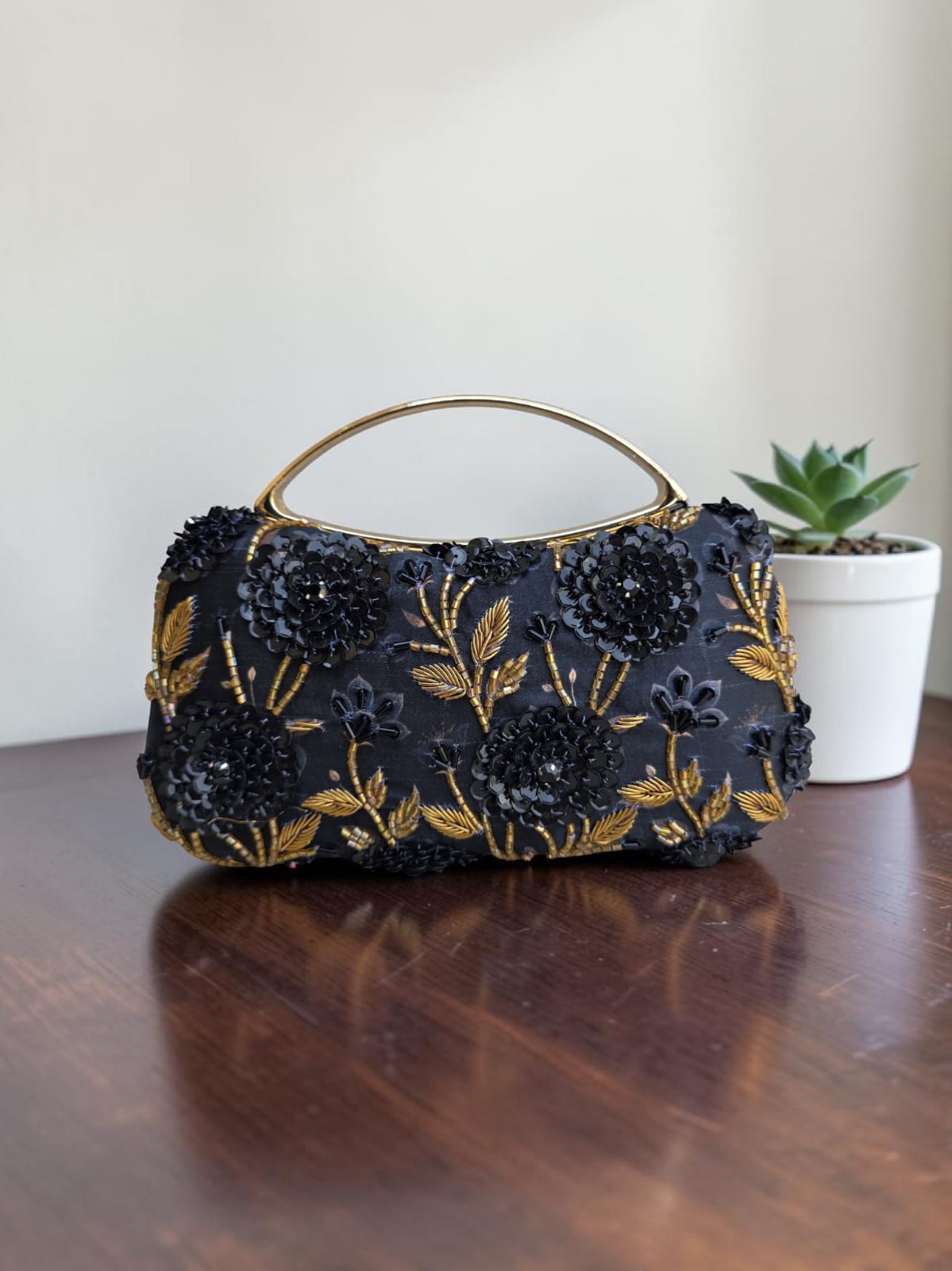 VRPS Printed Embroidered Clutche | Handcrafted Ethnic Bag | SWIS-4470