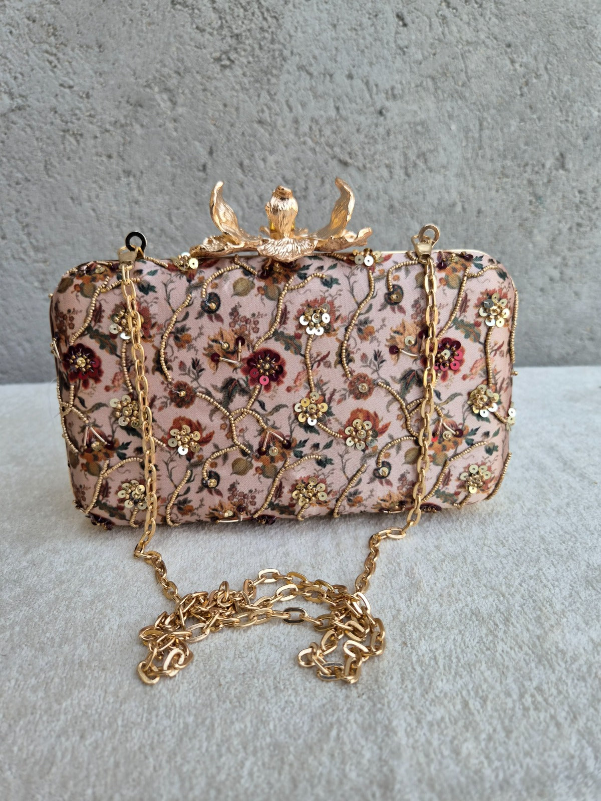 VRPS Printed Embroidered Clutche | Handcrafted Ethnic Bag | SWIS-4480