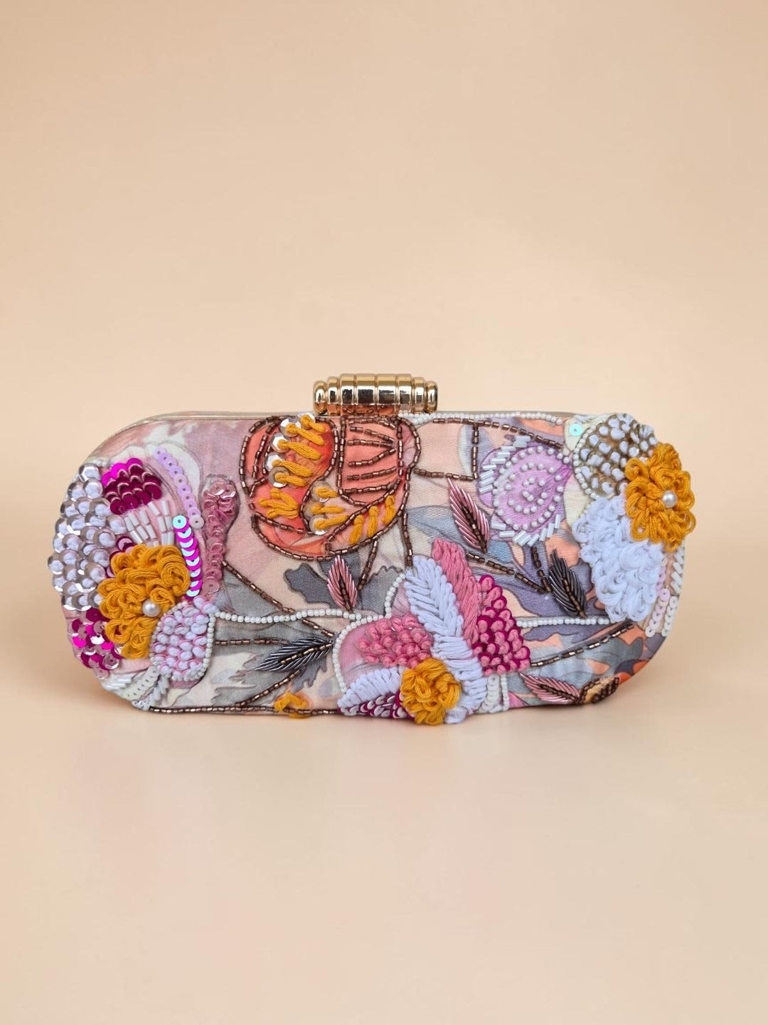 VRPS Printed Embroidered Clutche | Handcrafted Ethnic Bag | SWIS-4518