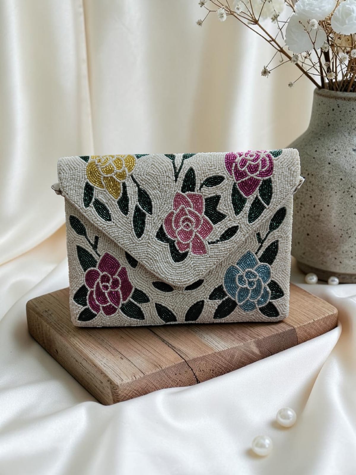 VRPS Beaded Clutch | Handcrafted VRPS Beaded Clutch | SWIS-4578