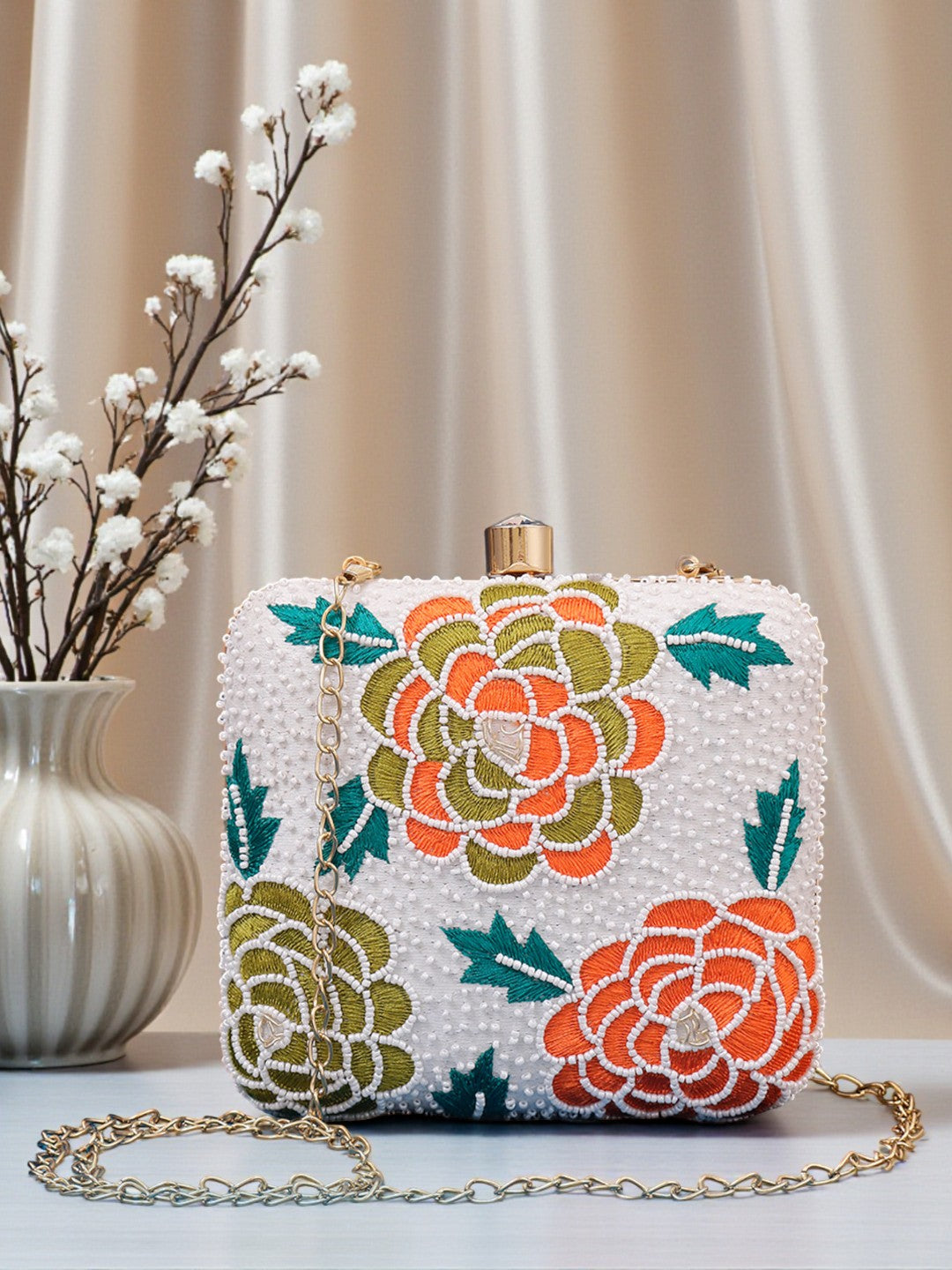 VRPS Embroidered Clutch | Handcrafted Ethnic Bag | SWIS-464