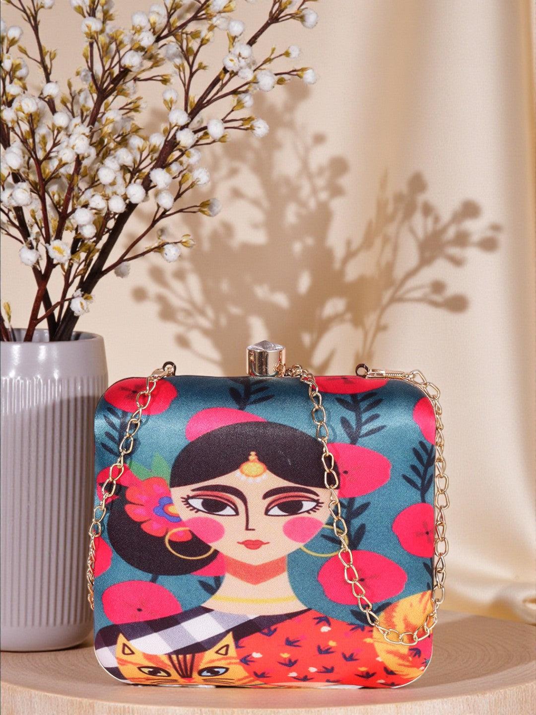 VRPS Printed Clutch | Handcrafted Ethnic Bag | SWIS-465