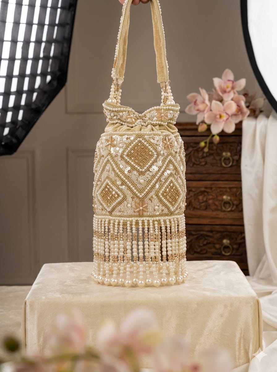 VRPS Designer Potli Bag | Handcrafted Ethnic Bag | SWIS-4739