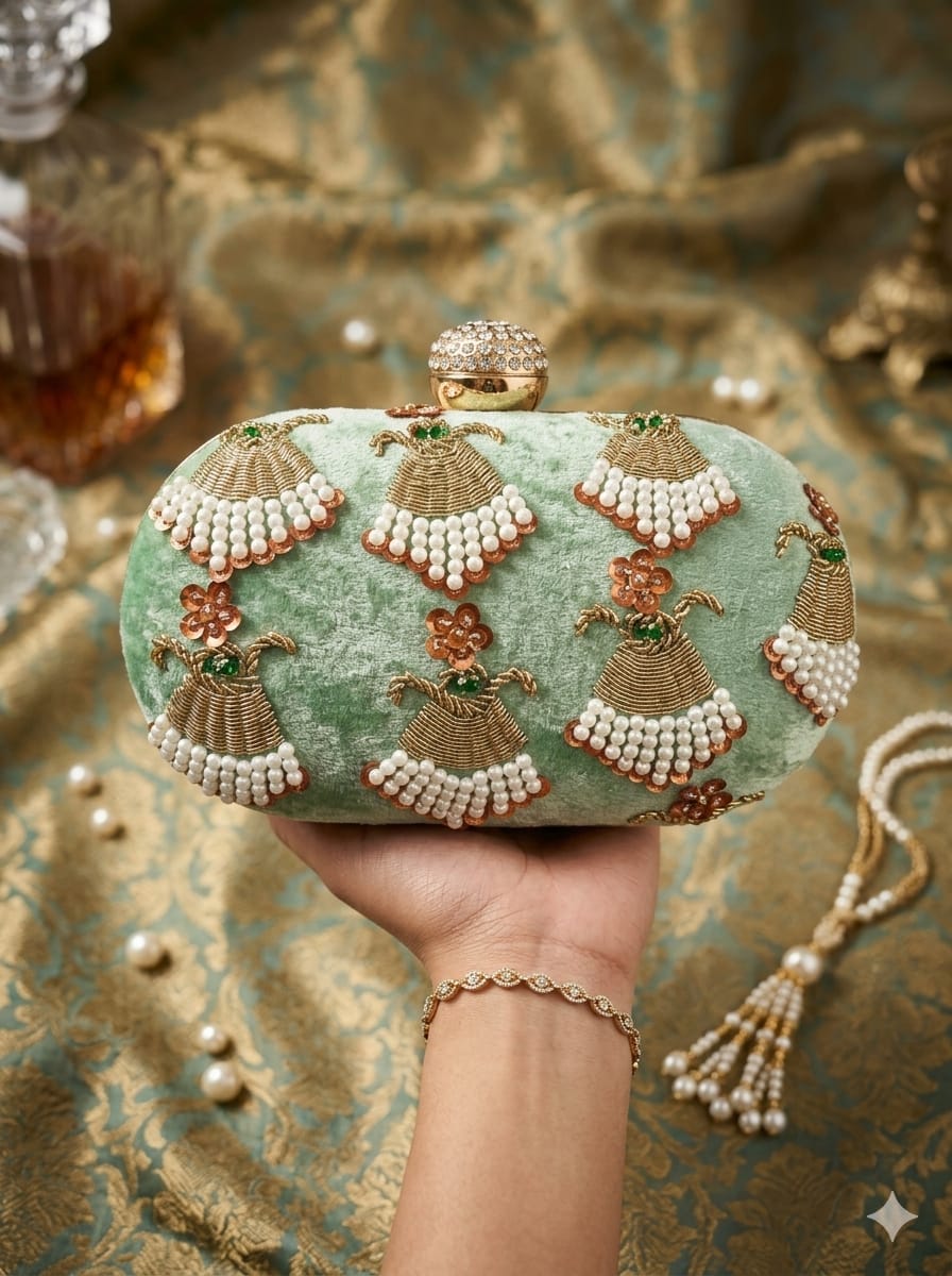 VRPS Embroidered Clutch | Handcrafted Ethnic Bag | SWIS-4741