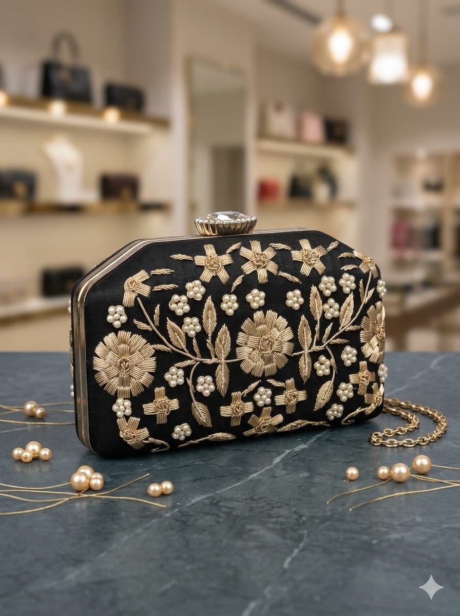 VRPS Embroidered Clutch | Handcrafted Ethnic Bag | SWIS-4756