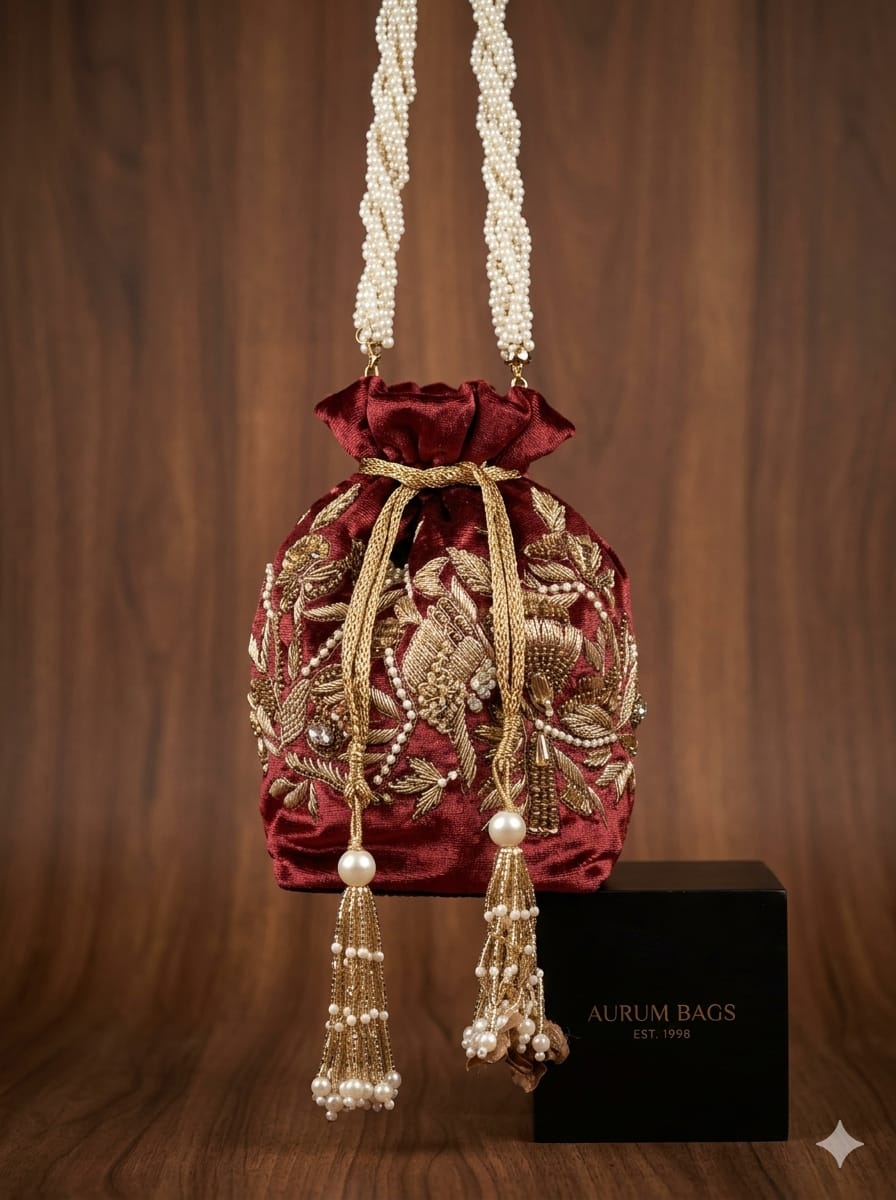 VRPS Designer Potli Bag | Handcrafted Ethnic Bag | SWIS-4759