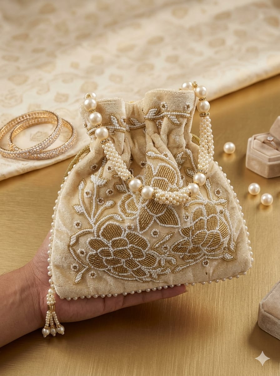 VRPS Designer Potli Bag | Handcrafted Ethnic Bag | SWIS-4777