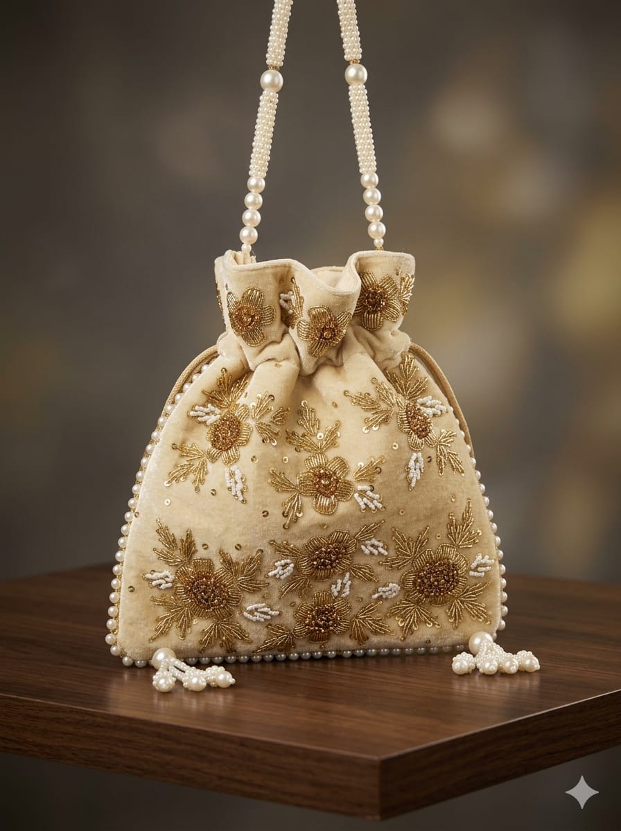 VRPS Designer Potli Bag | Handcrafted Ethnic Bag | SWIS-4778