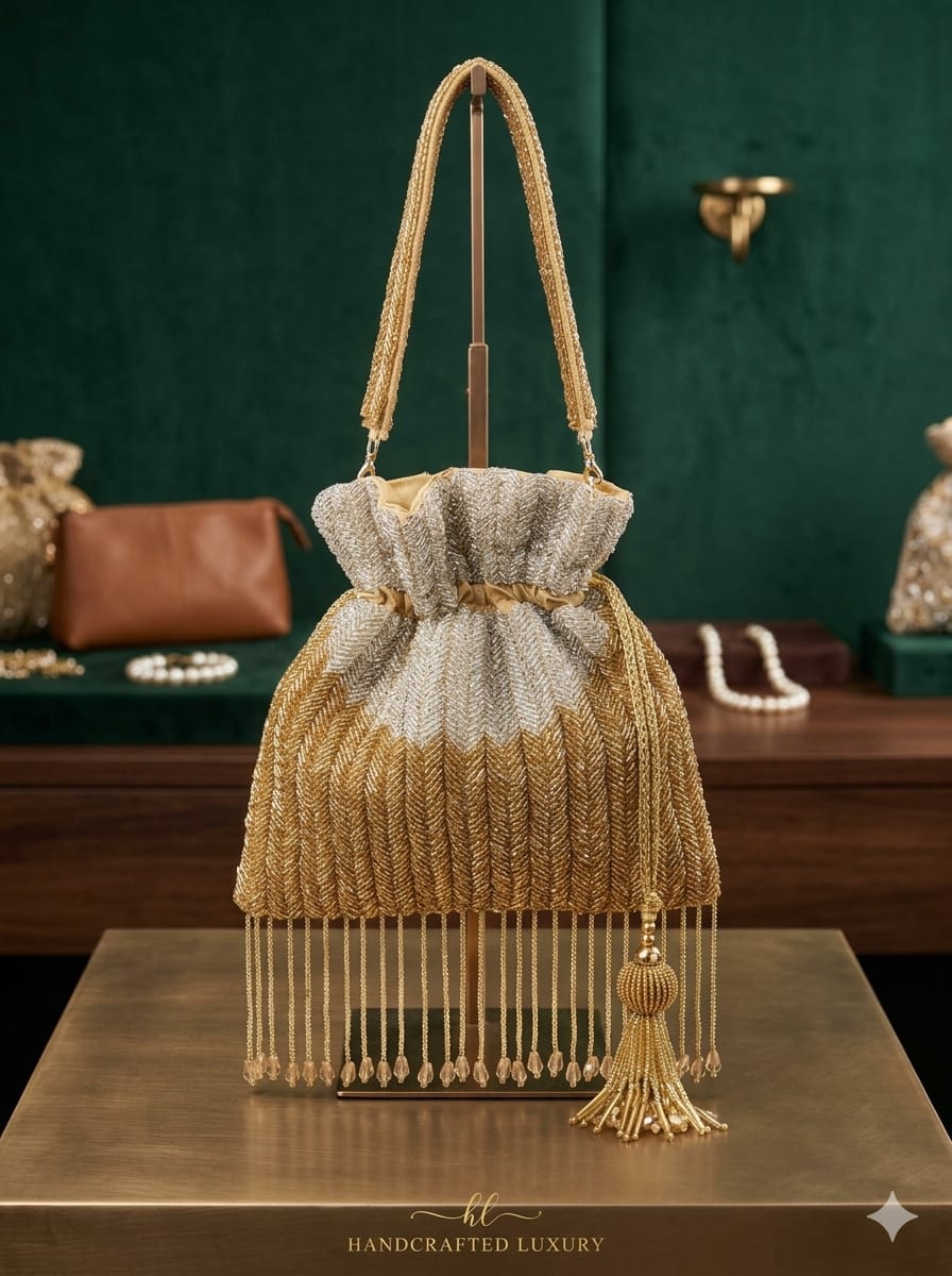 VRPS Designer Potli Bag | Handcrafted Ethnic Bag | SWIS-4781
