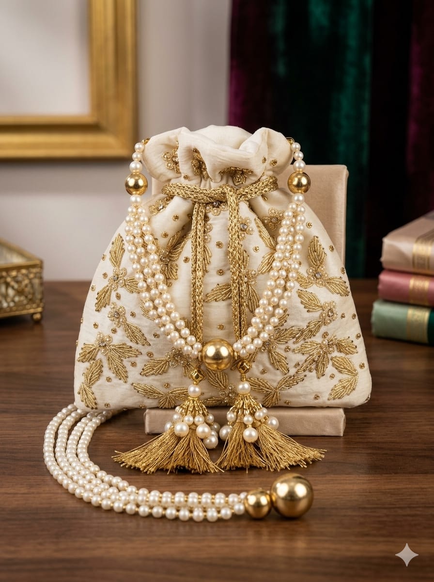 VRPS Designer Potli Bag | Handcrafted Ethnic Bag | SWIS-4784