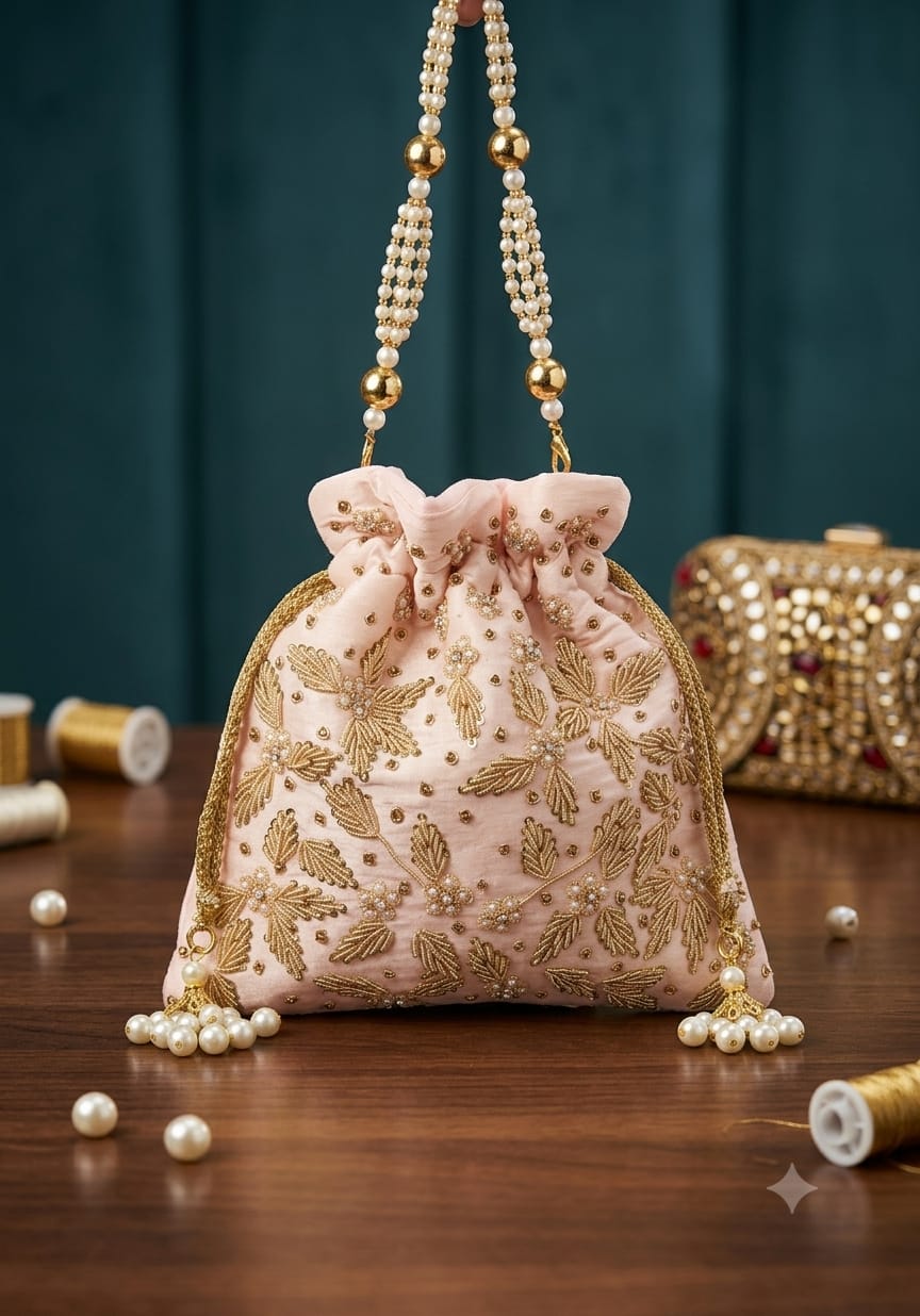 VRPS Designer Potli Bag | Handcrafted Ethnic Bag | SWIS-4786