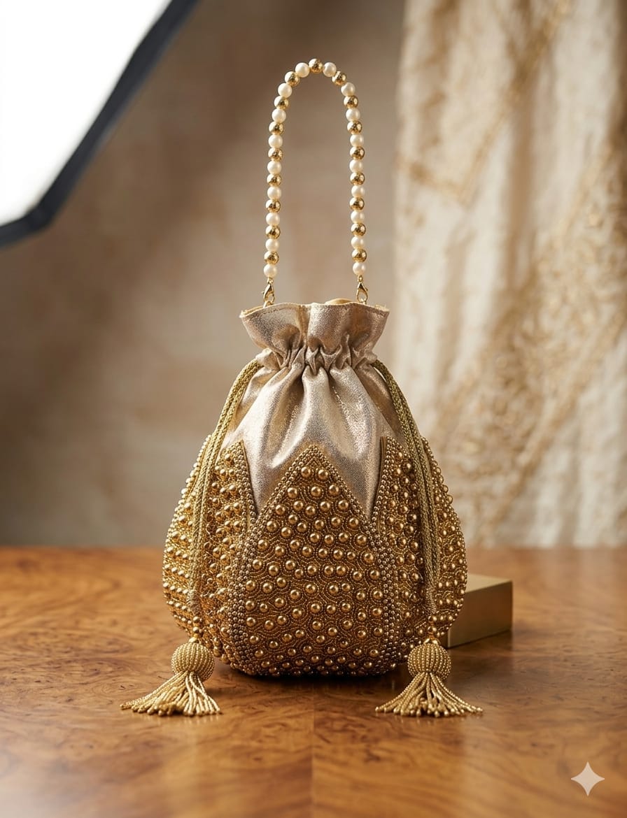 VRPS Designer Potli Bag | Handcrafted Ethnic Bag | SWIS-4787
