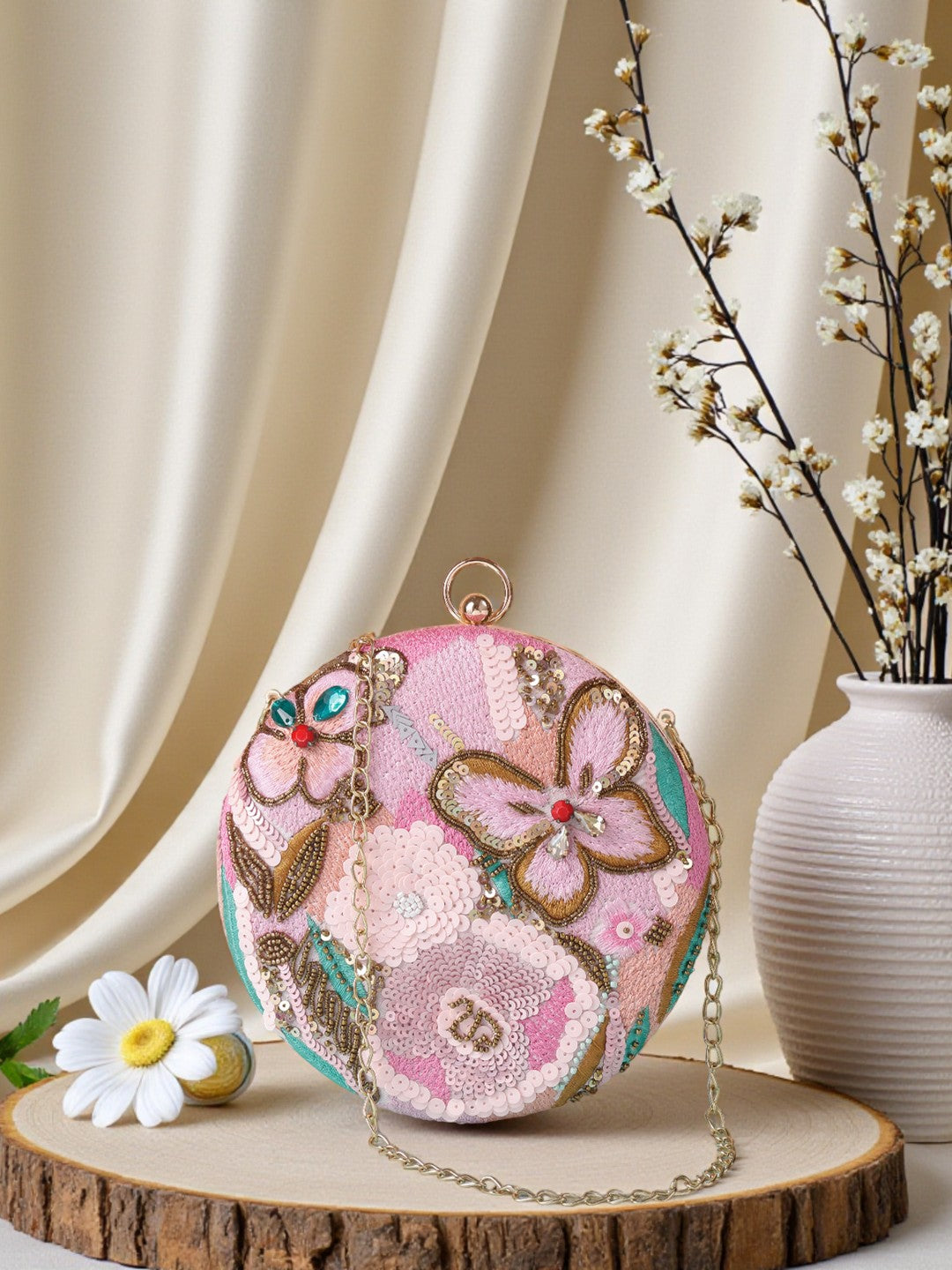 VRPS Embroidered Clutch | Handcrafted Ethnic Bag | SWIS-479