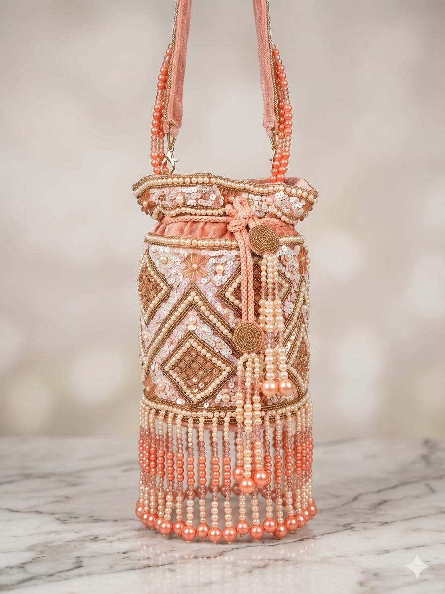 VRPS Designer Potli Bag | Handcrafted Ethnic Bag | SWIS-4811