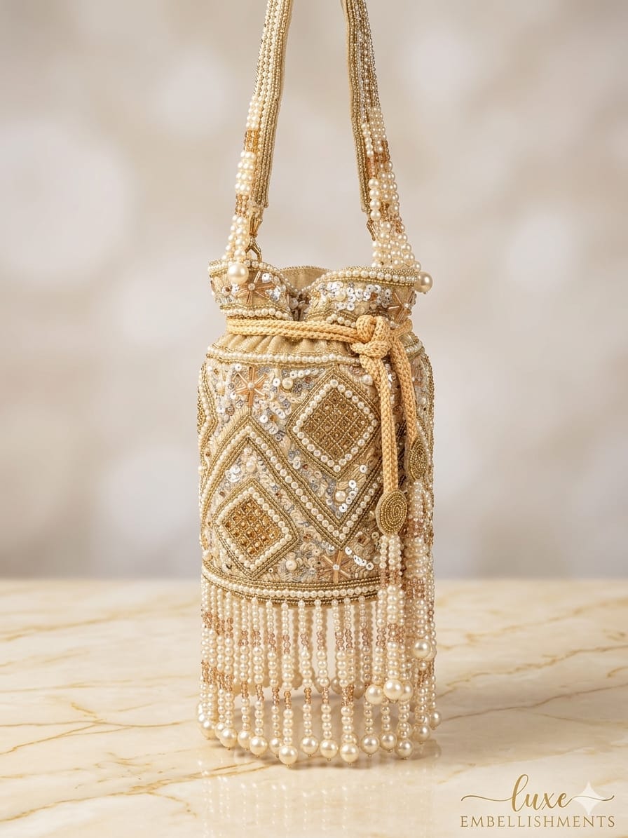 VRPS Designer Potli Bag | Handcrafted Ethnic Bag | SWIS-4814