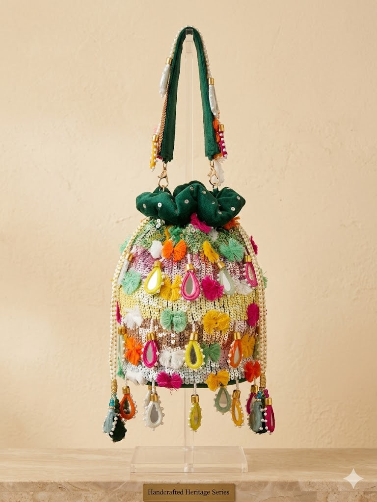 VRPS Designer Potli Bag | Handcrafted Ethnic Bag | SWIS-4829