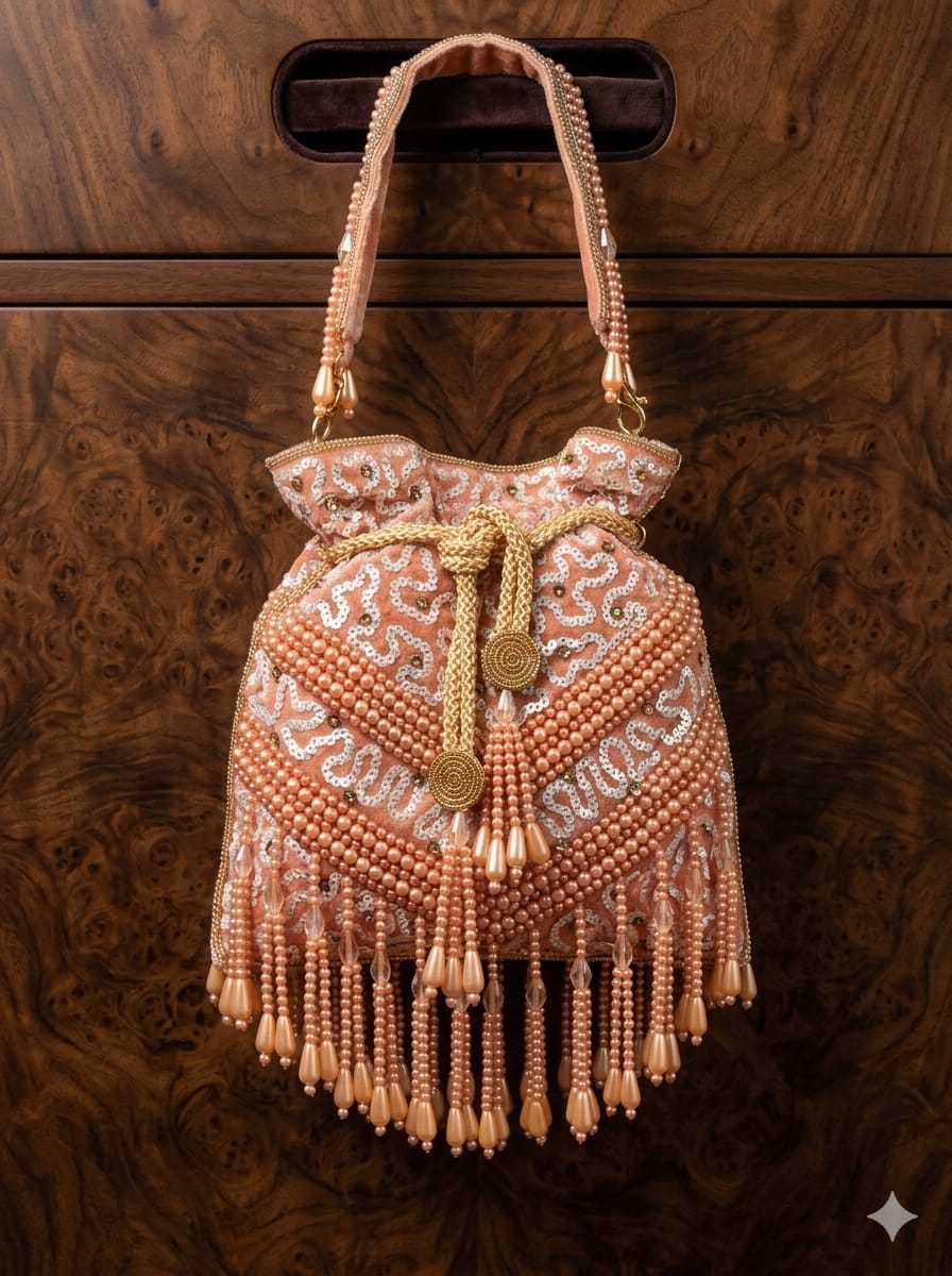 VRPS Designer Potli Bag | Handcrafted Ethnic Bag | SWIS-4838