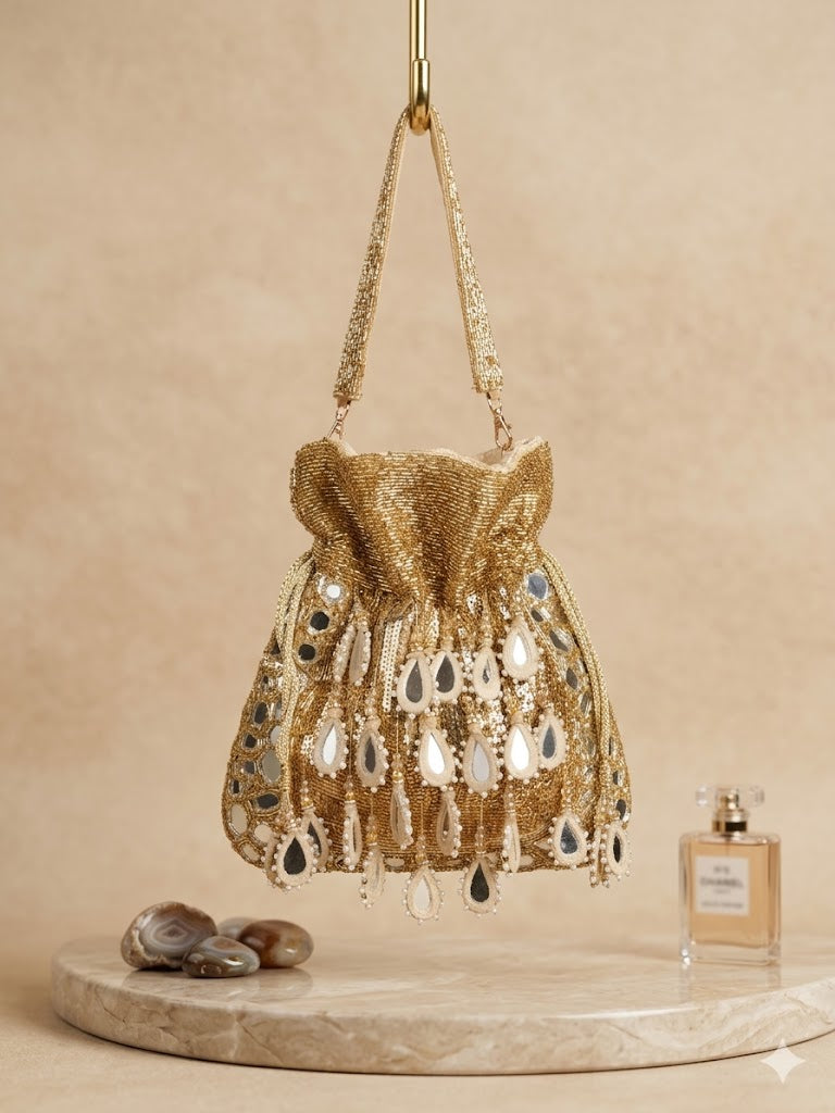 VRPS Designer Potli Bag | Handcrafted Ethnic Bag | SWIS-4840