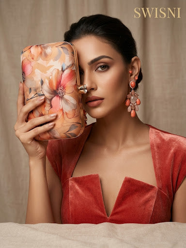 VRPS Printed Clutch | Handcrafted Ethnic Bag | SWIS-4874