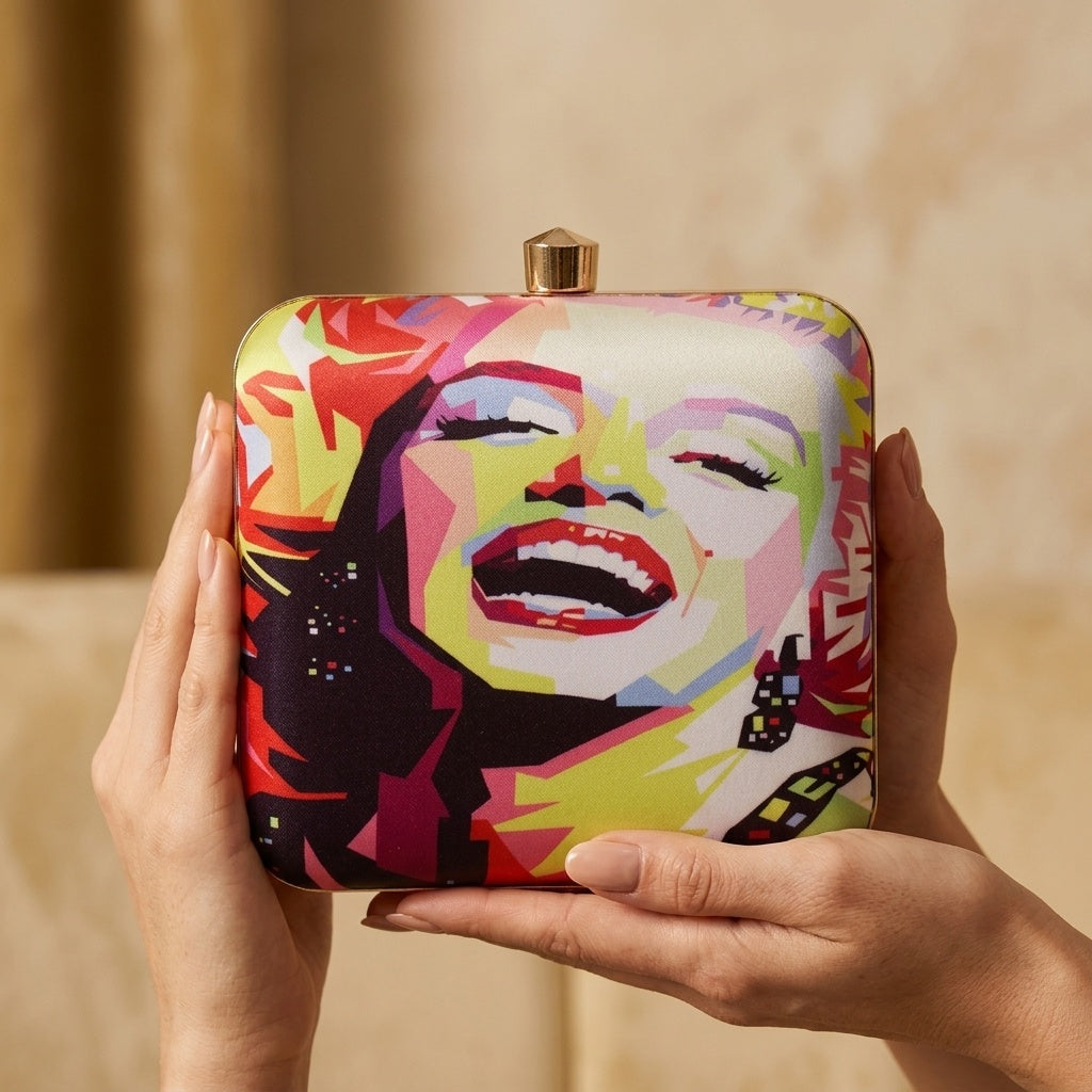 Mishka — Satin Printed Clutch