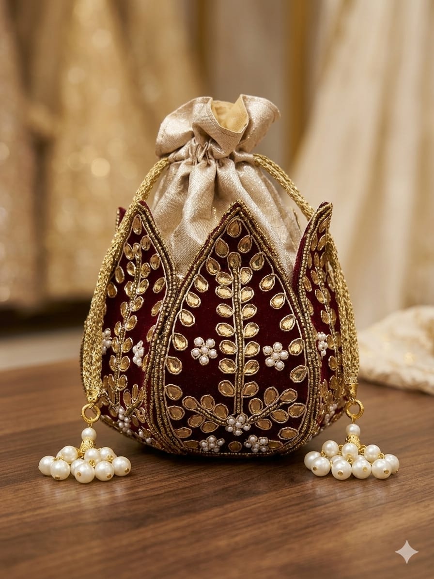 VRPS Lotus Potli | Handcrafted Ethnic Bag | SWIS-4949