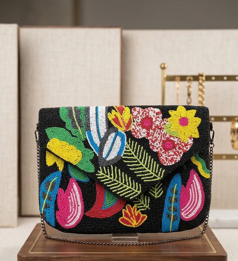 VRPS Beaded Clutch | Handcrafted Ethnic Bag | SWIS-4970