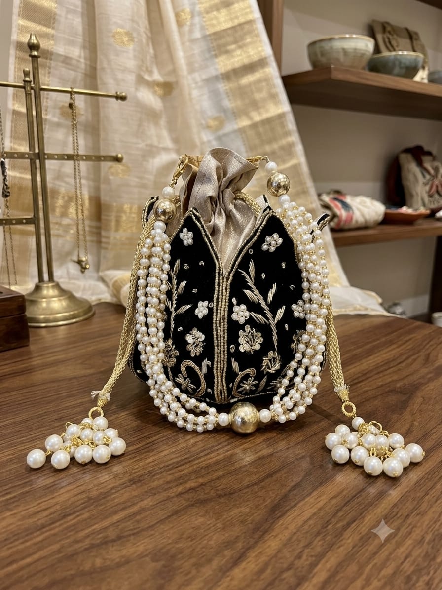 VRPS Lotus Potli | Handcrafted Ethnic Bag | SWIS-5001