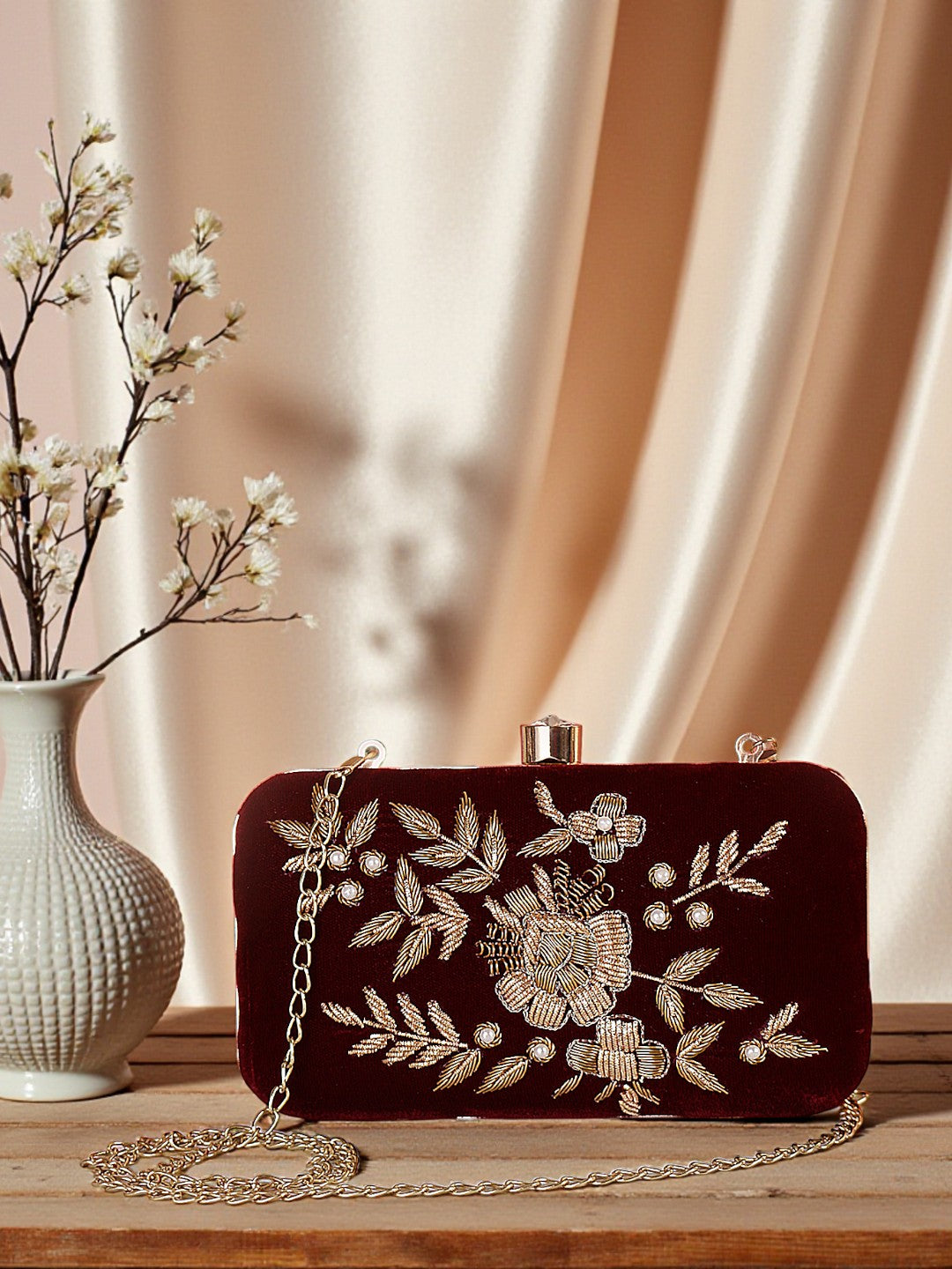 VRPS Embroidered Clutch | Handcrafted Ethnic Bag | SWIS-505