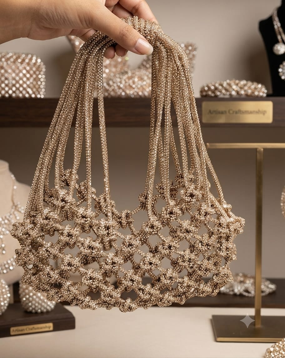 VRPS Rhinestone Bag | Handcrafted Ethnic Bag | SWIS-5104