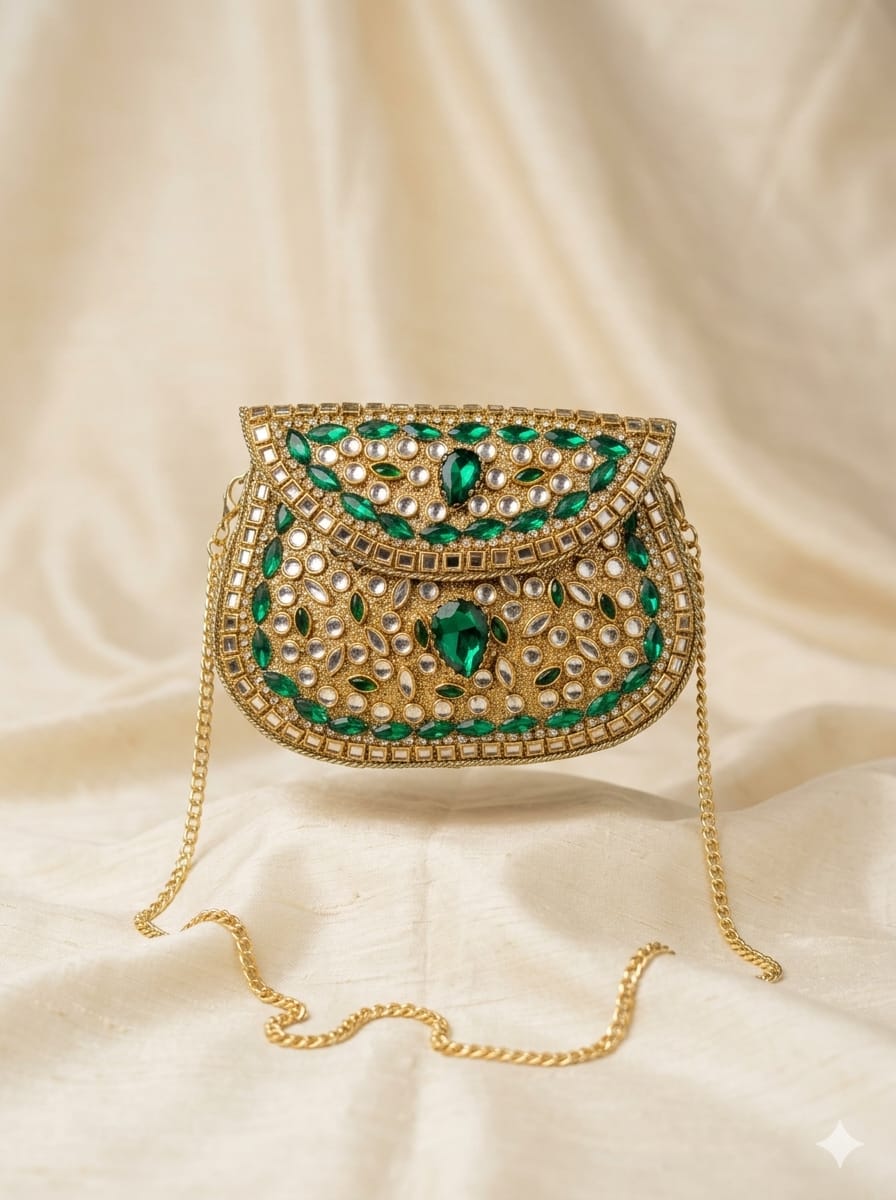 VRPS Metal Clutch | Handcrafted Ethnic Bag | SWIS-5131