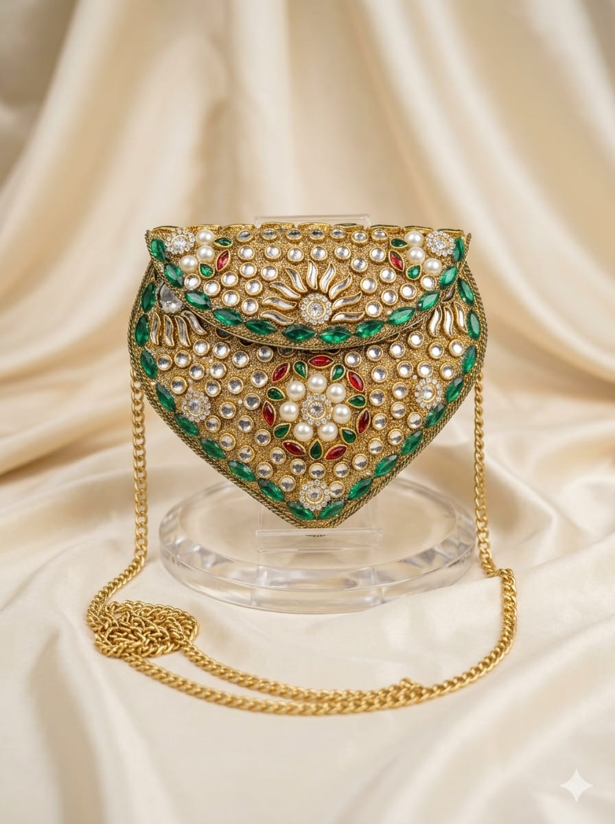 VRPS Metal Clutch | Handcrafted Ethnic Bag | SWIS-5132