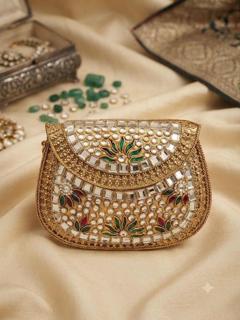VRPS Metal Clutch | Handcrafted Ethnic Bag | SWIS-5135