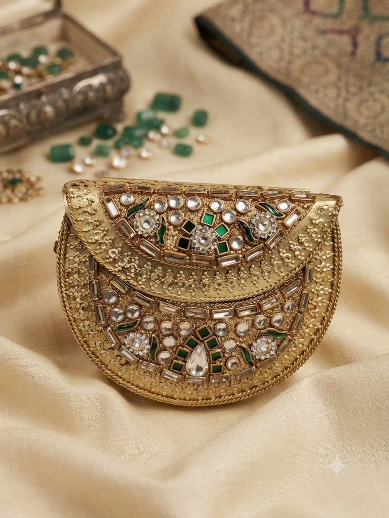 VRPS Metal Clutch | Handcrafted Ethnic Bag | SWIS-5137