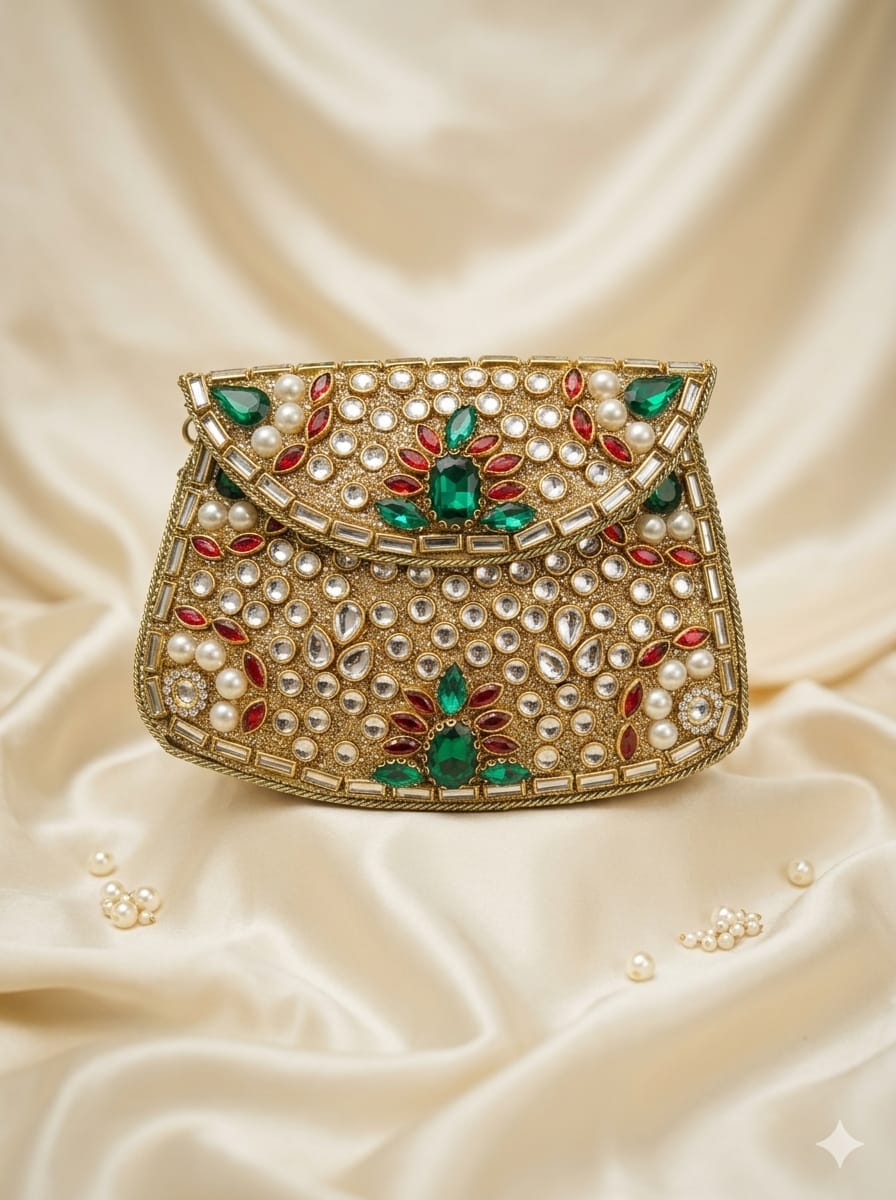 VRPS Metal Clutch | Handcrafted Ethnic Bag | SWIS-5138