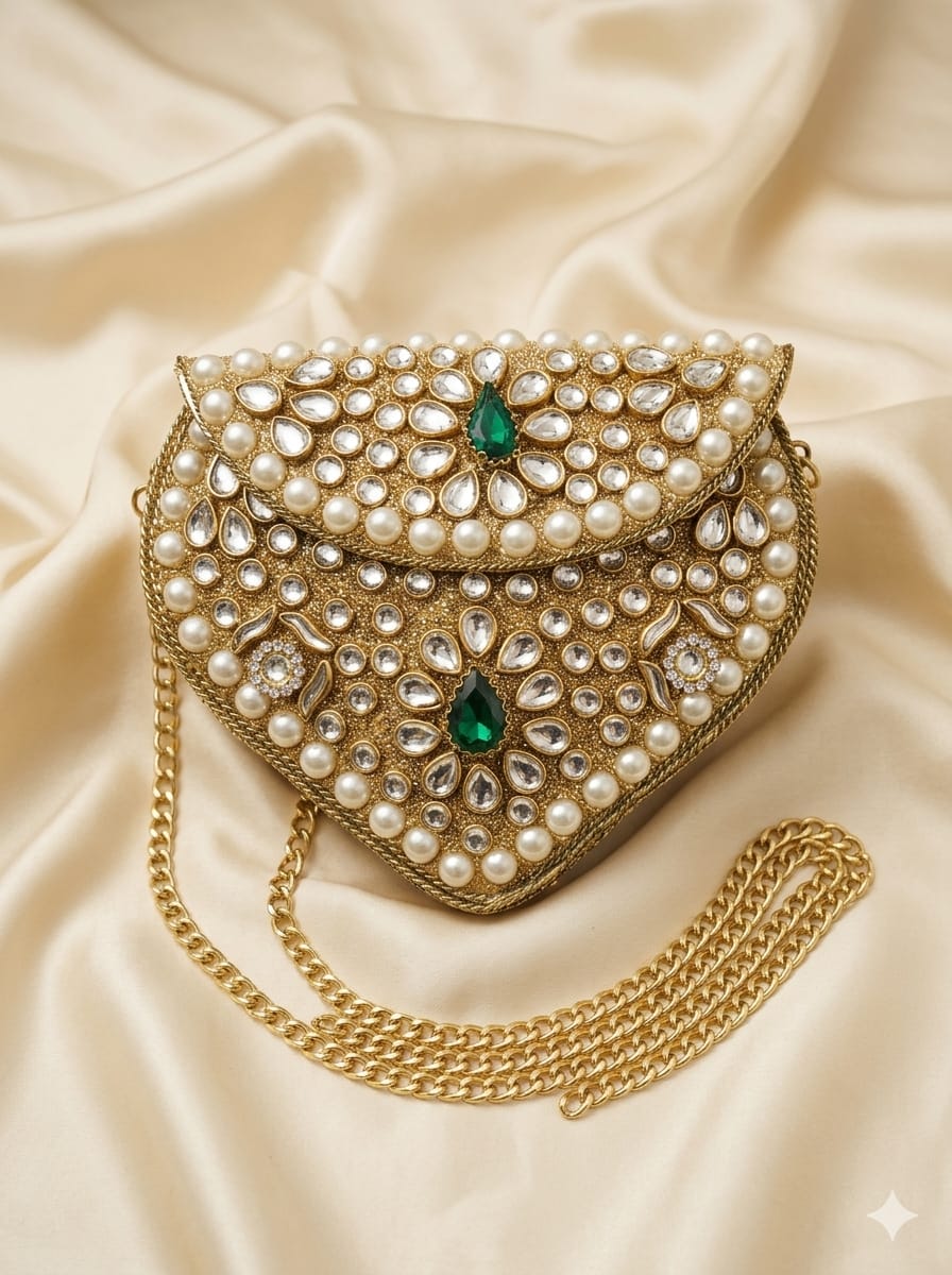 VRPS Metal Clutch | Handcrafted Ethnic Bag | SWIS-5139