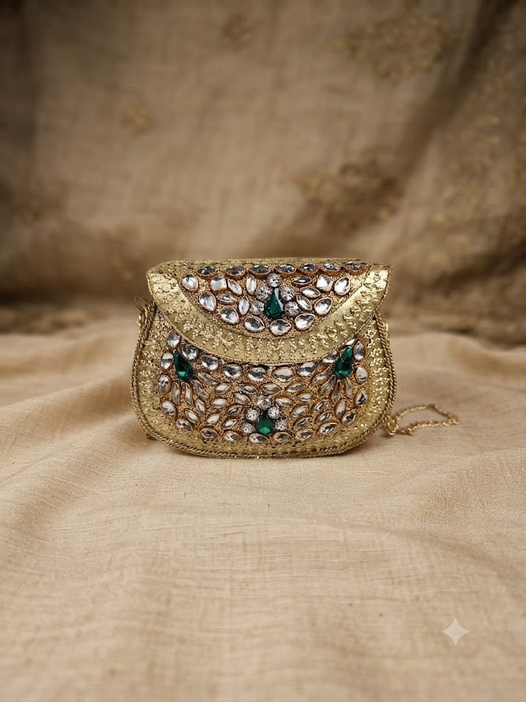 VRPS Metal Clutch | Handcrafted Ethnic Bag | SWIS-5140