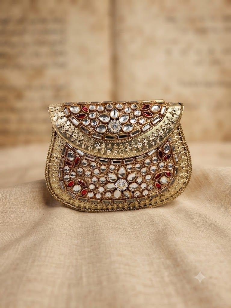 VRPS Metal Clutch | Handcrafted Ethnic Bag | SWIS-5143