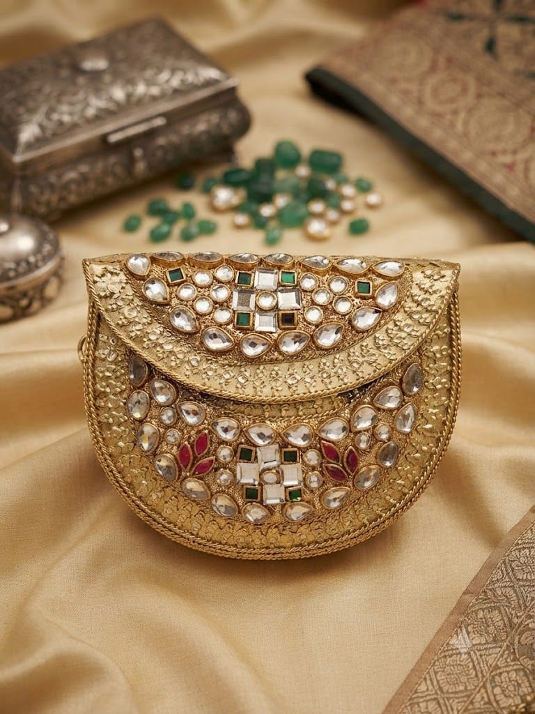 VRPS Metal Clutch | Handcrafted Ethnic Bag | SWIS-5145