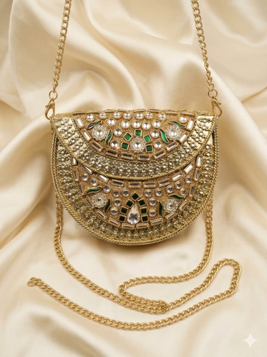 VRPS Metal Clutch | Handcrafted Ethnic Bag | SWIS-5182