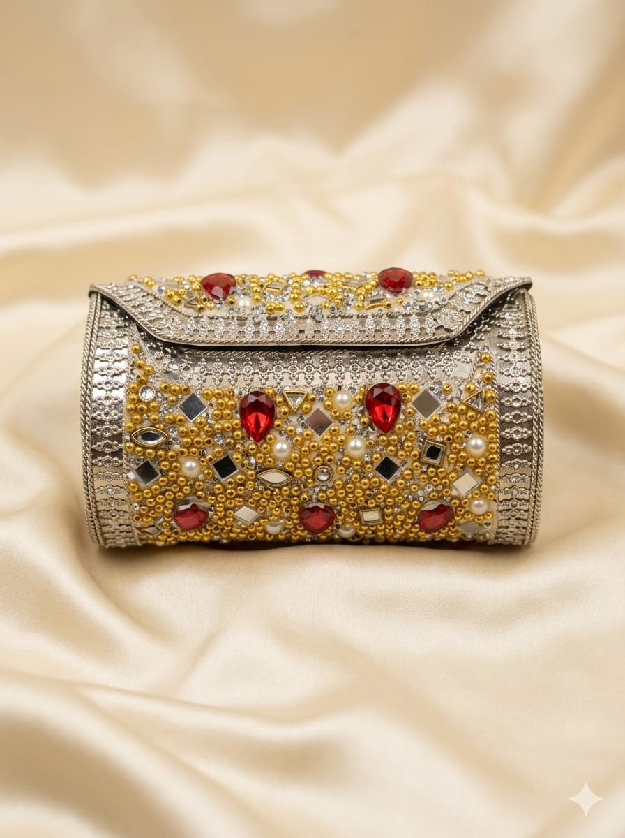 VRPS Metal Clutch | Handcrafted Ethnic Bag | SWIS-5216