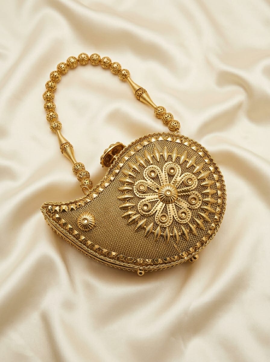 VRPS Metal Clutch | Handcrafted Ethnic Bag | SWIS-5373