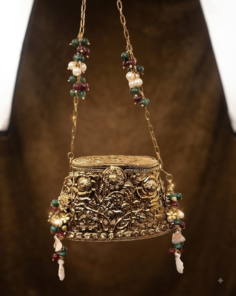 VRPS Metal Clutch | Handcrafted Ethnic Bag | SWIS-5375