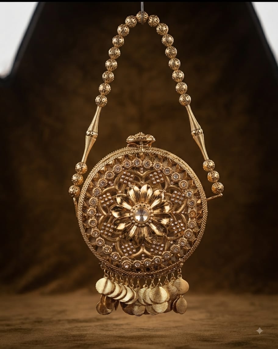 VRPS Metal Clutch | Handcrafted Ethnic Bag | SWIS-5379