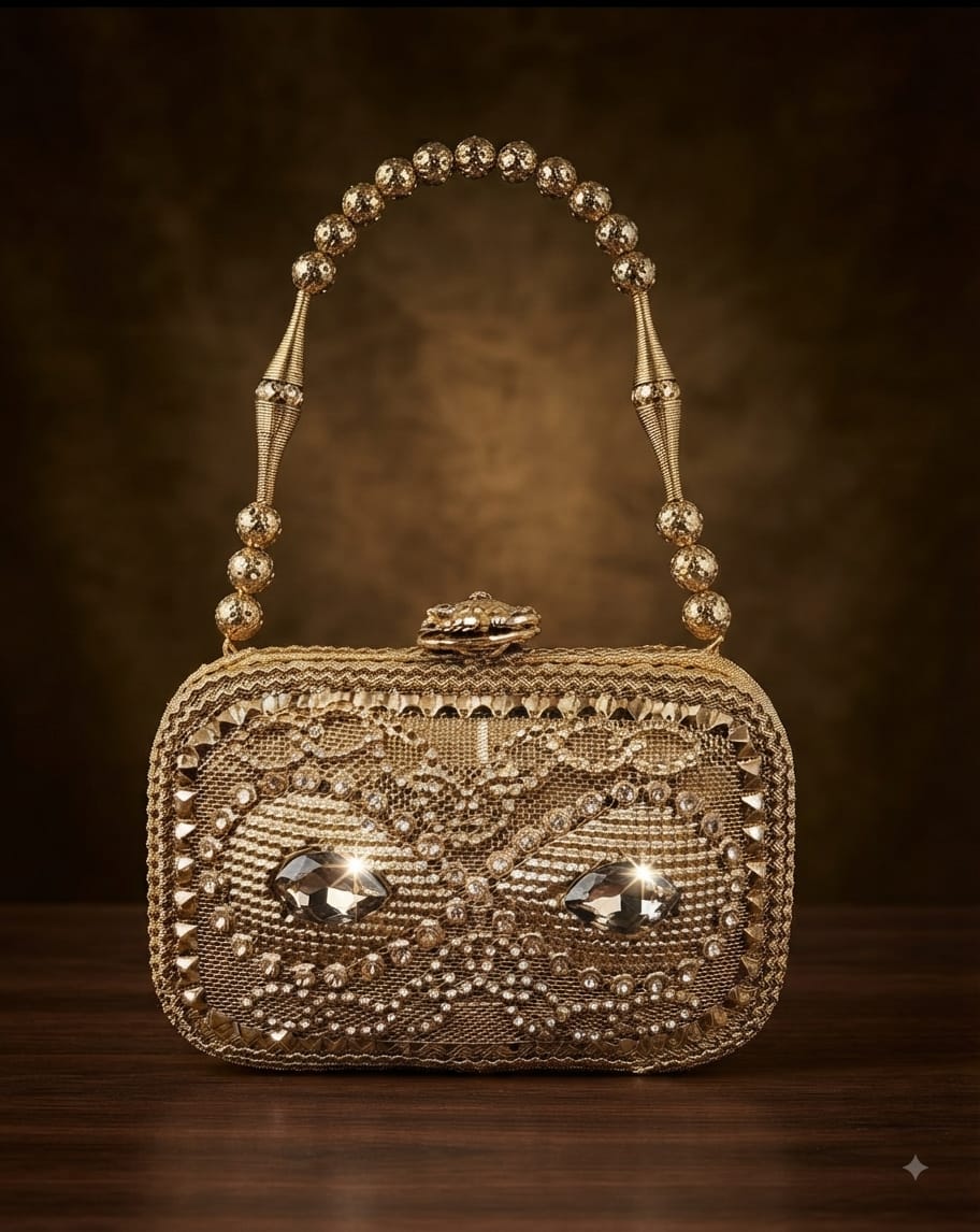VRPS Metal Clutch | Handcrafted Ethnic Bag | SWIS-5400