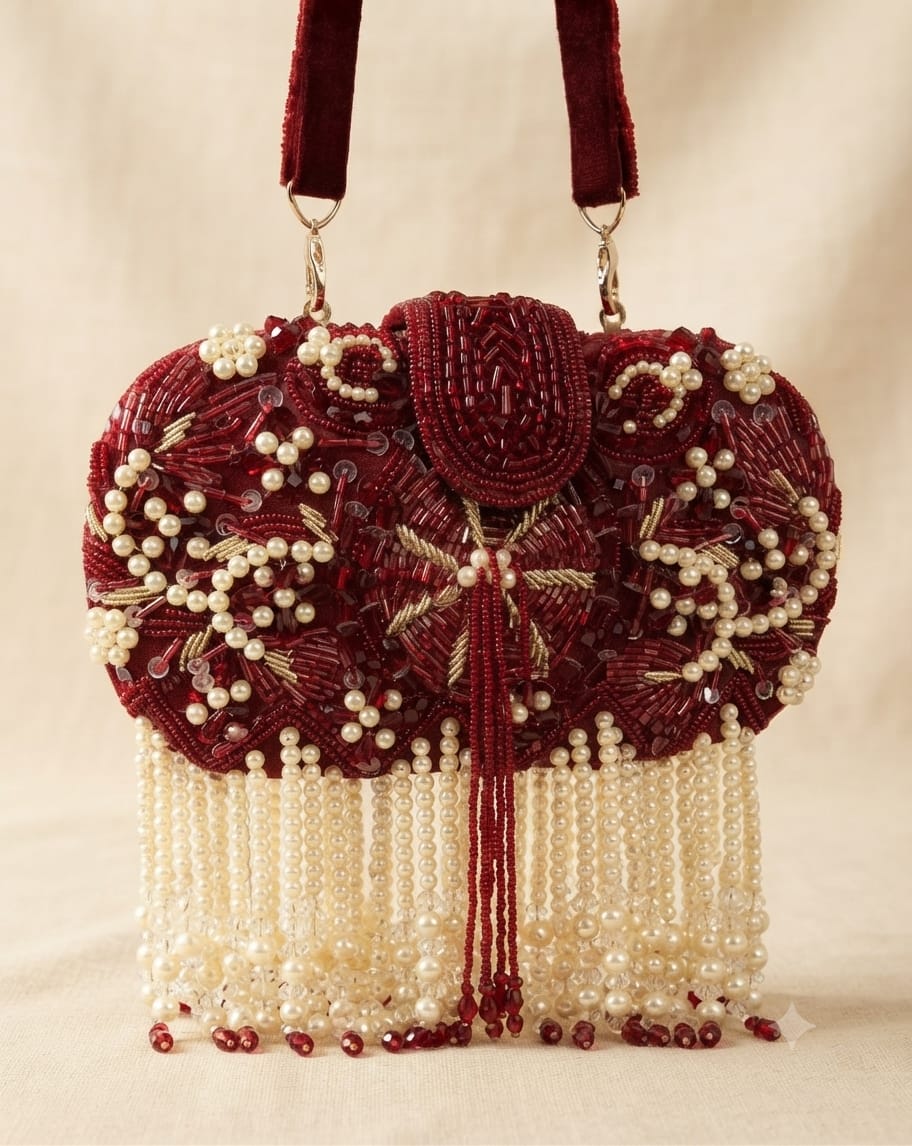 VRPS Embroidered Clutch | Handcrafted Ethnic Bag | SWIS-5491