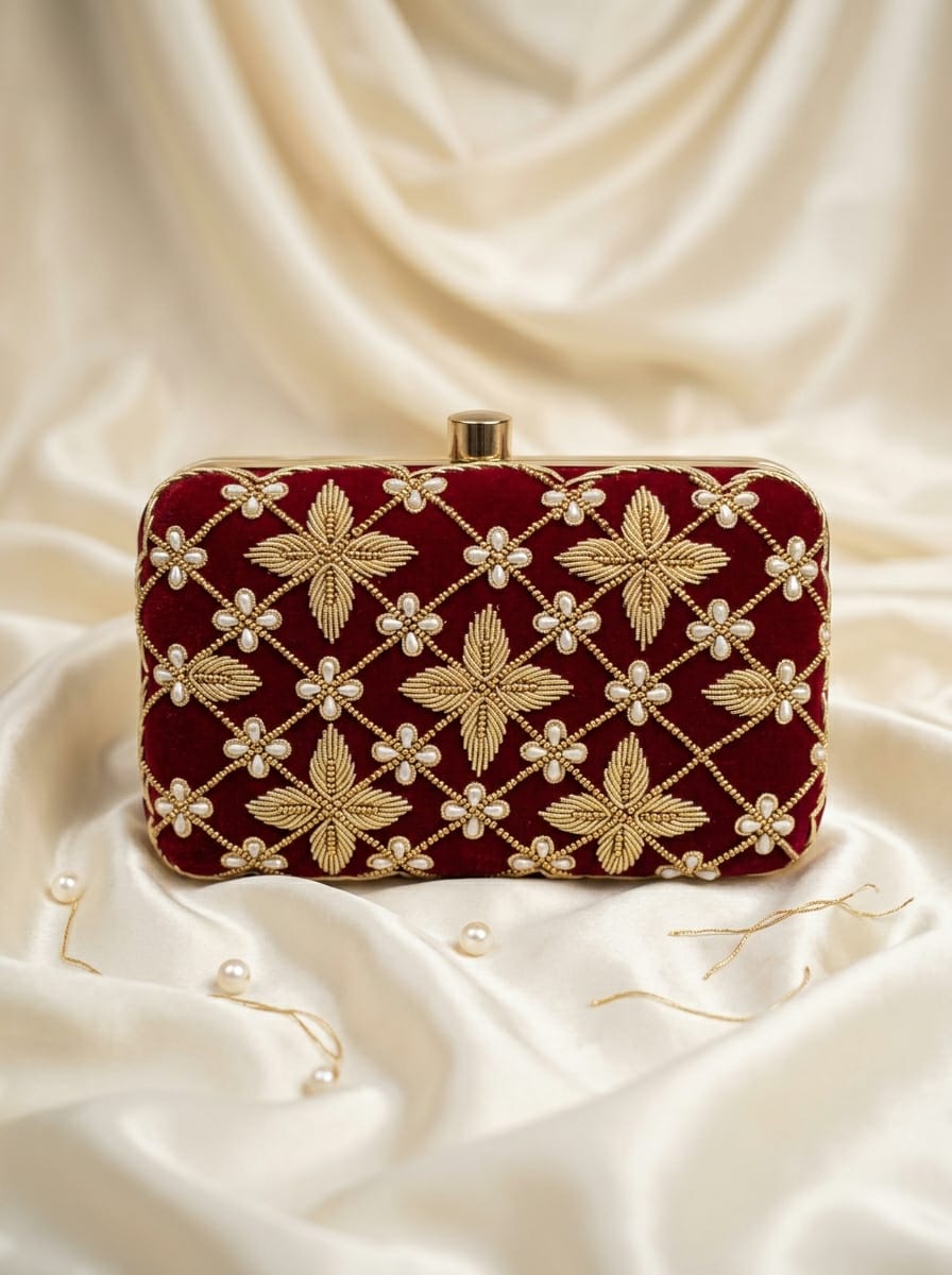 VRPS Embroidered Clutch | Handcrafted Ethnic Bag | SWIS-5507