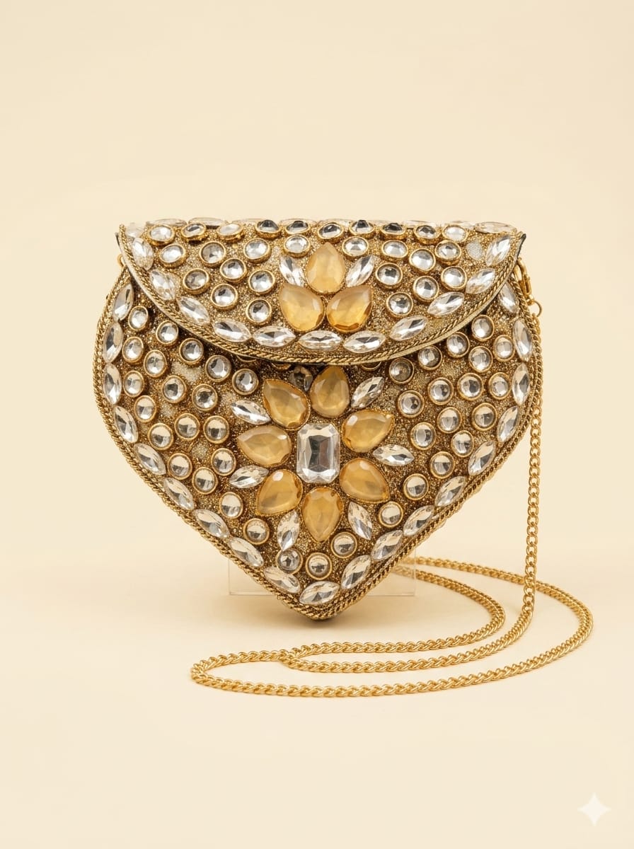 VRPS Metal Clutch | Handcrafted Ethnic Bag | SWIS-5533